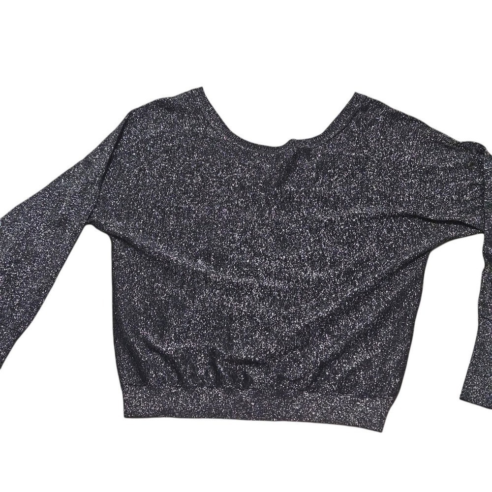 Velvet by Graham & Spencer Metallic Button-Front/Back Top Size Small